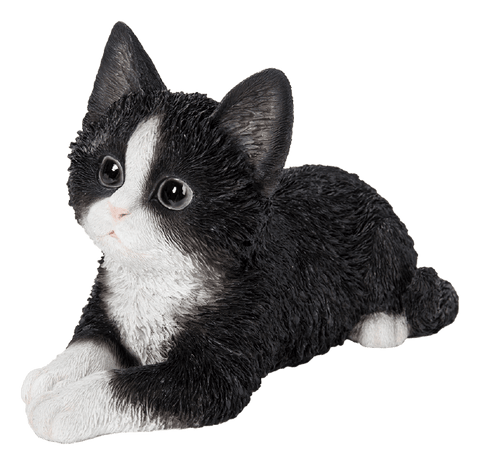 Vivid Arts Indoor & Outdoor Ornaments Vivid Arts Pet Pal Laying Black and White Kitten