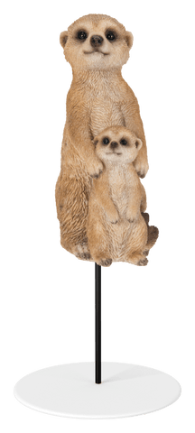 Vivid Arts Indoor & Outdoor Ornaments Vivid Arts Plant Pal Mother and Baby Meerkat