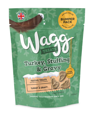 Wagg Foods Dog Treats Wagg Dog Treats Turkey, Stuffing and Gravy 500g