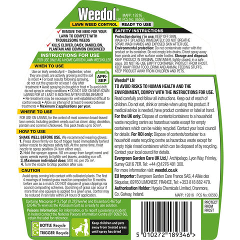 Weedol Lawn Weed Control Weedol Lawn Weedkiller 800ml