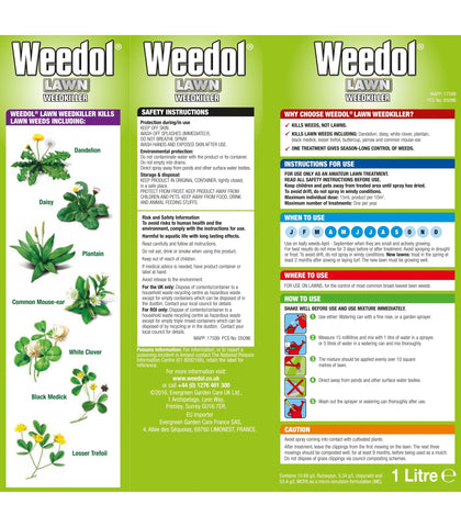 Weedol Lawn Weed Control Weedol Lawn Weedkiller Concentrate 1L