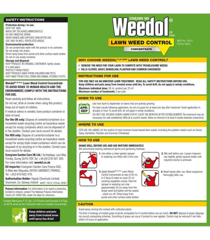 Weedol Lawn Weed Control Weedol Lawn Weedkiller Concentrate 500ml
