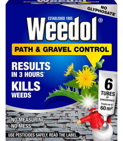Weedol Path and Gravel Control Liquid Concentrate 6 Tubes 60m2