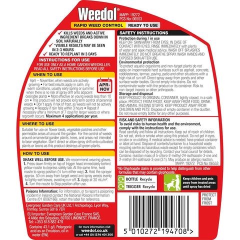 Weedol Total Weed Control Weedol RTU Rapid Weed Killer 1L