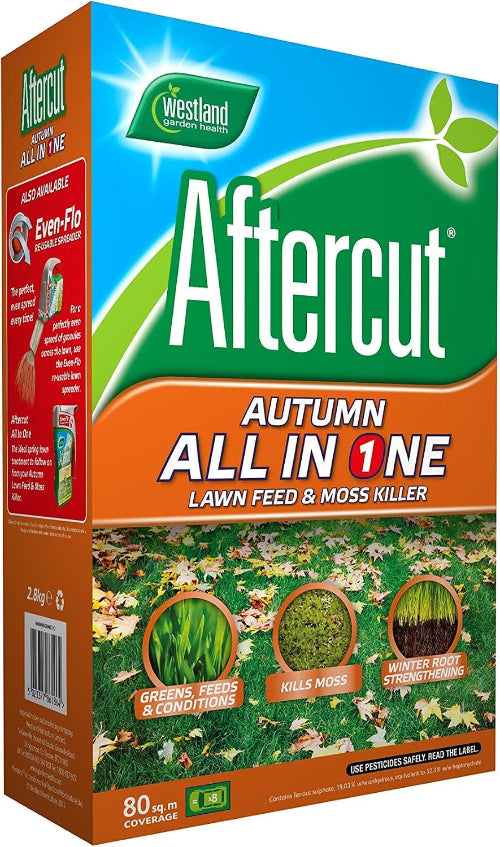 Westland Horticulture Autumn Lawn Care Westland Aftercut Autumn Lawn Feed & Moss Killer 2.8kg, 80m²