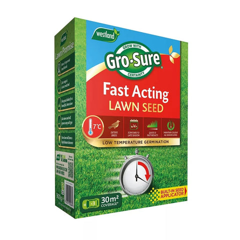 Westland Horticulture Lawn Seed Westland Gro-Sure Fast Acting Lawn Seed 30m2 + 20% Extra Free