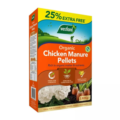 Westland Horticulture Chicken Manure Westland Organic Chicken Manure Pellets 2.25kg + 25% Free
