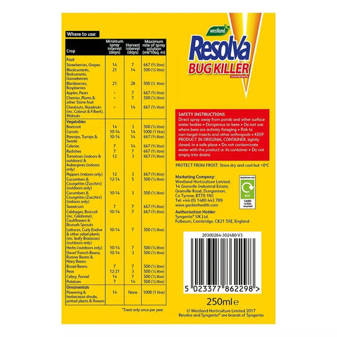 Resolva Bug Control Westland Resolva Bug Killer Concentrate 250ml