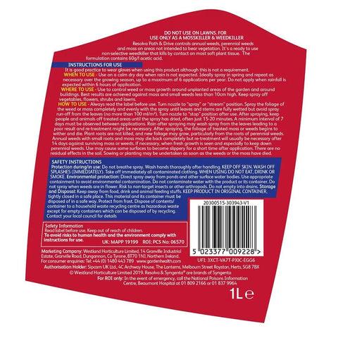 Resolva Path & Drive Westland Resolva Path & Drive Ready to Use 1 Litre