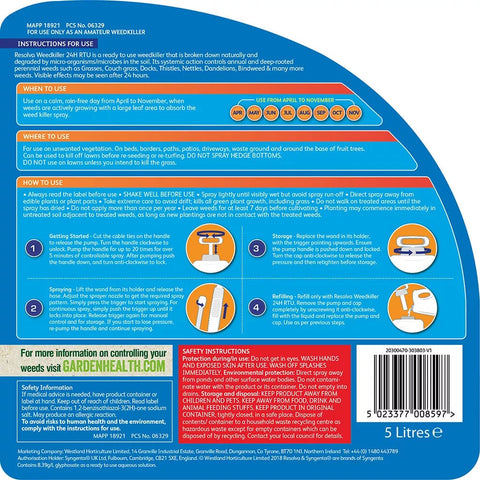 Resolva Weed Control Westland Resolva Weedkiller  Xpress Ready to Use Power Pump 5 Litres