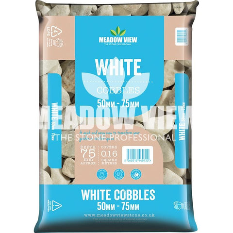 Meadow View Landscaping White Cobbles 40-90mm