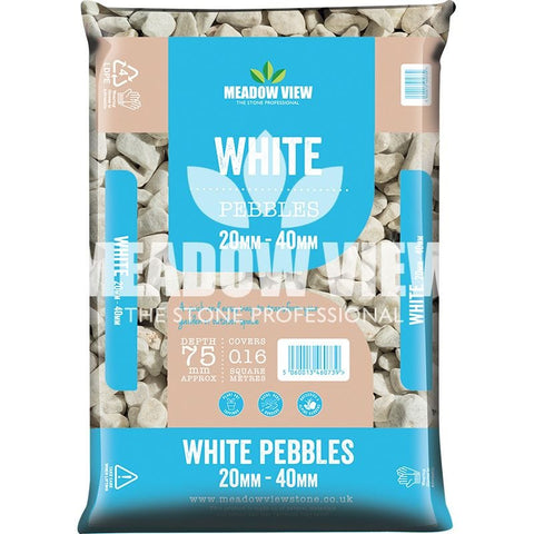 Meadow View Landscaping White Pebbles 20-40mm
