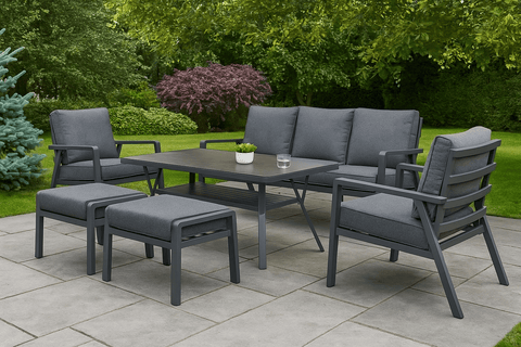 Woodlodge Richmond 6pc Casual Lounge Set Grey