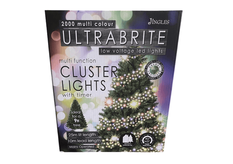 Woodlodge String Lights Christmas Woodlodge Ultra Bright Cluster LED Lights - 2000, Multicolour