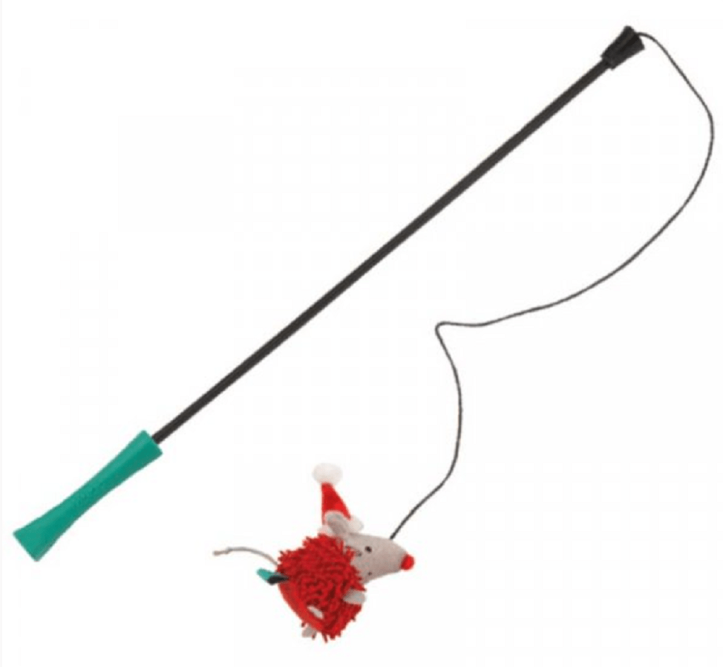 Zoon Cat Toys Zoon Nip-It Catnip Christmouse Tickle Stick Cat Toy