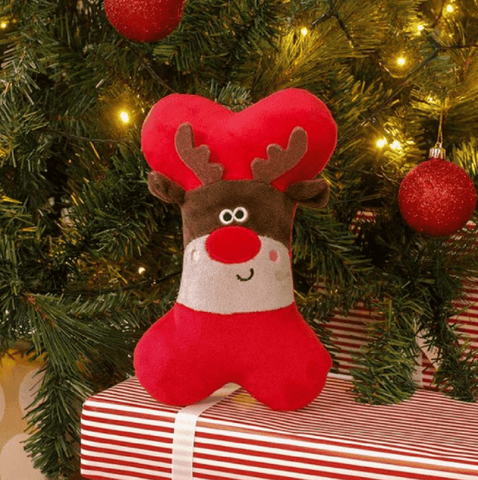 Zoon Dog Toys Zoon Squeaky RudyBone Dog Toy