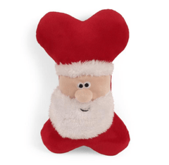 Zoon Dog Toys Zoon Squeaky SantaBone Dog Toy