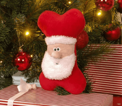 Zoon Dog Toys Zoon Squeaky SantaBone Dog Toy