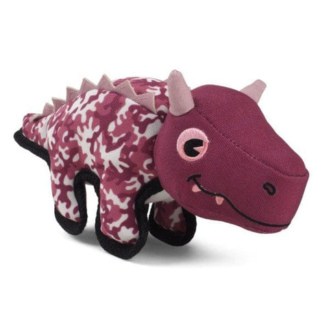 Zoon Dog Toys Zoon Tough Fabric Dog Toy Dura-Dino, Pink