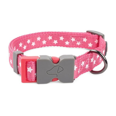 Zoon Dog Collars & Leads Zoon WalkAbout Dog Collar Starry Pink Small