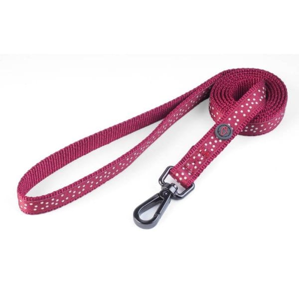 Zoon Dog Collars & Leads Zoon WalkAbout Dog Lead Burgundy Polka Small (no sku)