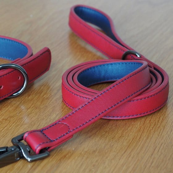 Zoon Dog Collars & Leads Zoon WalkAbout Dog Lead LuxeLeather Ruby (no sku)
