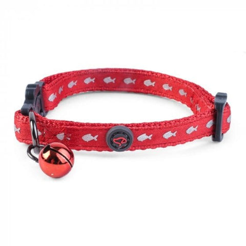 Zoon Cat Collars Zoon WonderLust Cat Collar - Red Shiny Fish