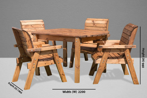 Charles Taylor HB12 - Four Seater Rectangular Table Set