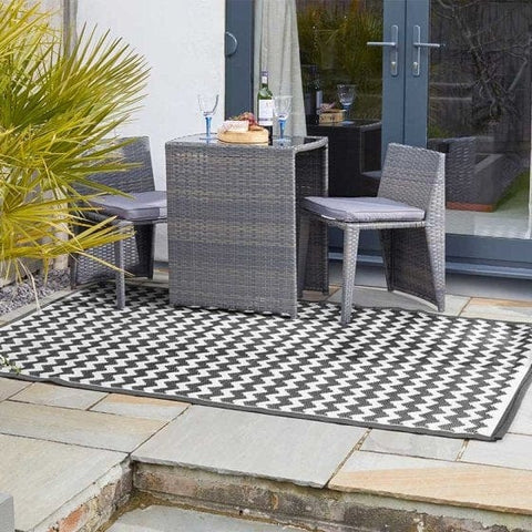 Trowell Garden Centre Alfresco Mats - Atlantis - Onyx and Slate, 150cm x 210cm