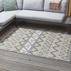 Trowell Garden Centre Alfresco Mats - Aztec - Slate and Mocha, 150cm x 210cm