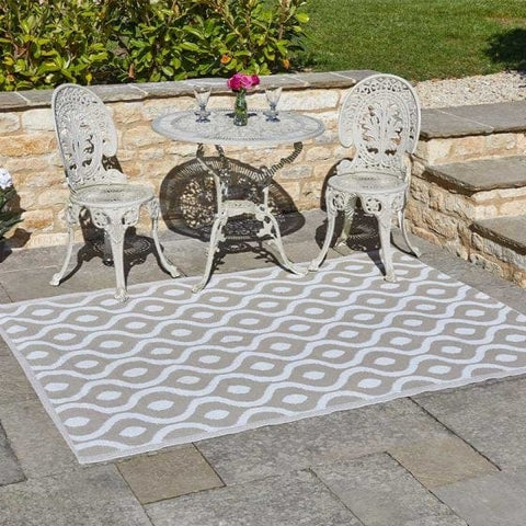 Trowell Garden Centre Alfresco Mats - Neptune - Mocha and Cool Grey, 160cm x 230cm