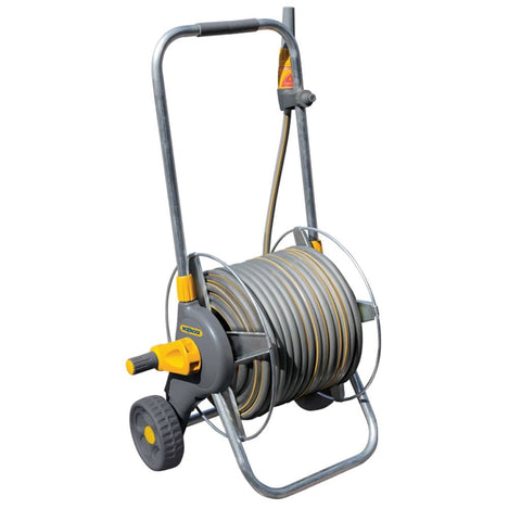 Hozelock Hose Reels & Pipes Assembled Premium Metal Cart with hose