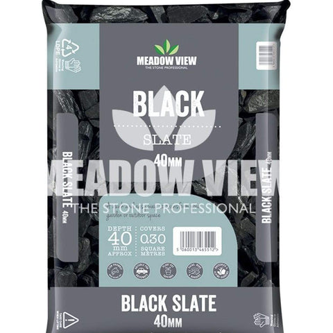 Meadow View Landscaping Black Slate 40mm