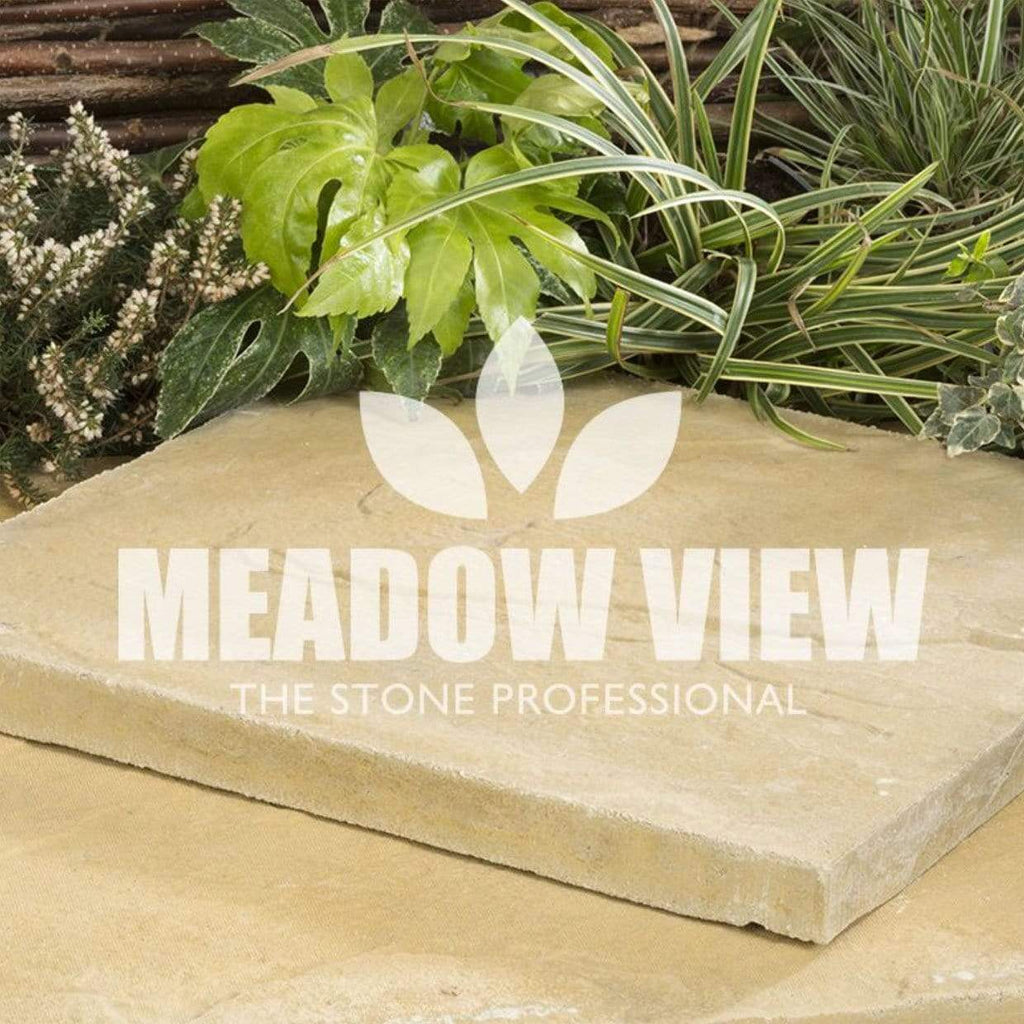 Buff Riven Paving Essential Riven Buff Paving Slab 450 x 450mm – Trowell Garden Centre