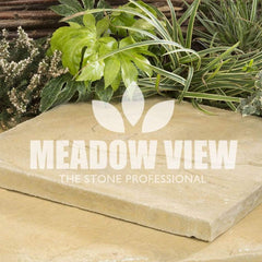 Meadow View Landscaping Broadway Riven Buff Paving Slab 450 x 450mm