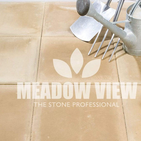 Meadow View Landscaping Broadway Smooth Buff Paving Slab 450 x 450mm