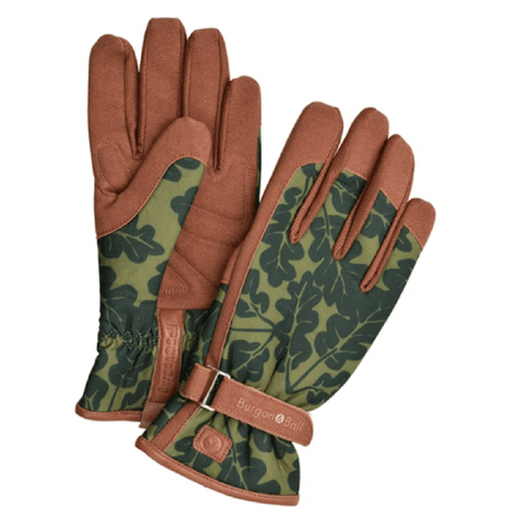 Burgon & Ball Gardening Gloves Burgon & Ball Oak Leaf Gardening Gloves Moss
