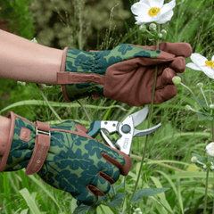 Burgon & Ball Gardening Gloves Burgon & Ball Oak Leaf Gardening Gloves Moss