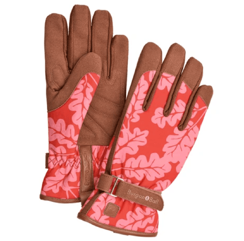 Burgon & Ball Gardening Gloves Burgon & Ball Oak Leaf Gardening Gloves Poppy