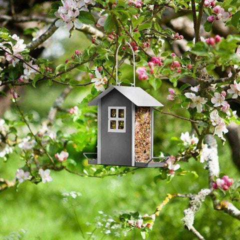 ChapelWood Seed Feeders ChapelWood Beach Hut Seed Feeder - Grey & Green