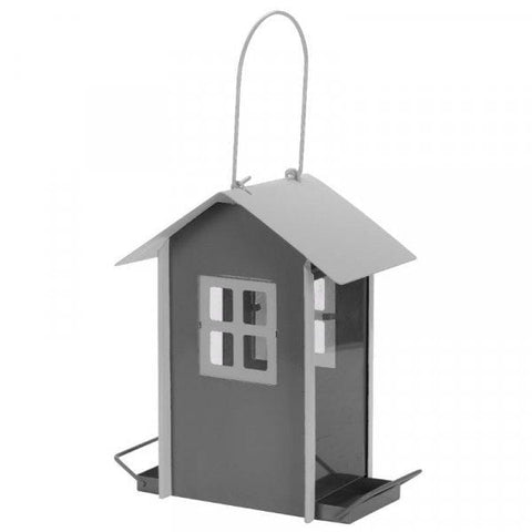 ChapelWood Seed Feeders Grey ChapelWood Beach Hut Seed Feeder - Grey & Green