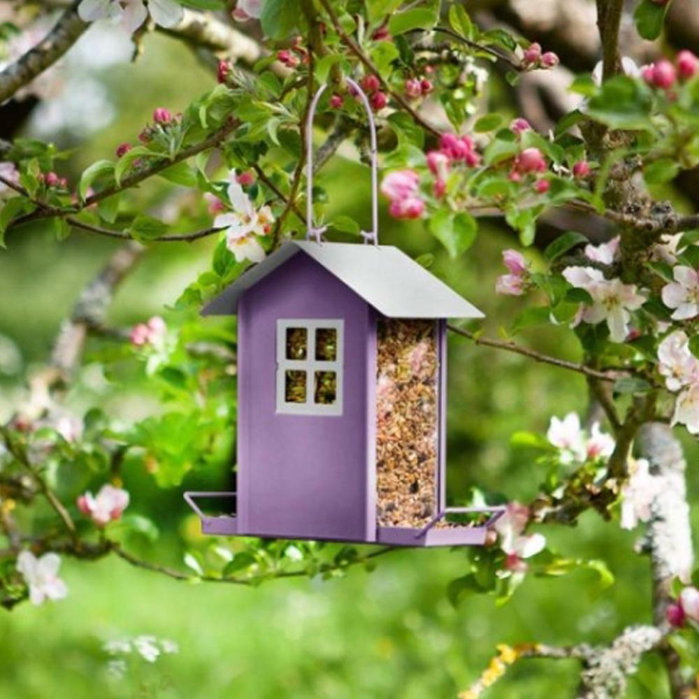 ChapelWood Seed Feeders lilac ChapelWood Beach Hut Seed Feeder - Lilac & Green