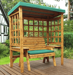 Charles Taylor outdoor seating Charles Taylor Wentworth Two Seater Arbour Green