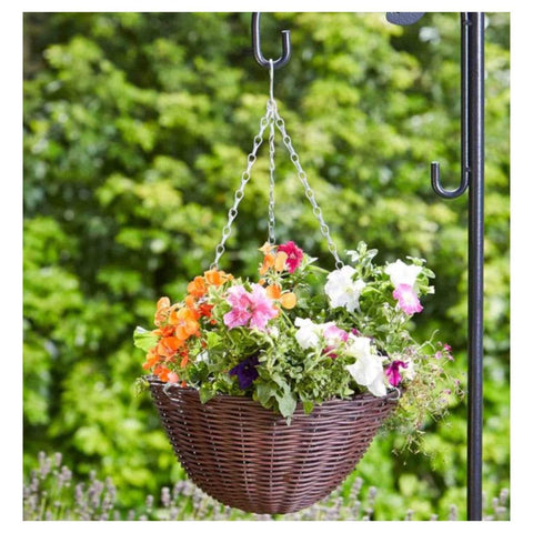 Smart Garden Hanging Baskets Chestnut Faux Rattan Basket