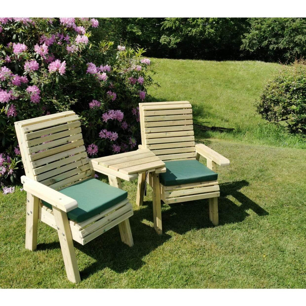 Churnet Valley Garden Furniture Set Churnet Valley Ergo Love Seat With Angled Tray