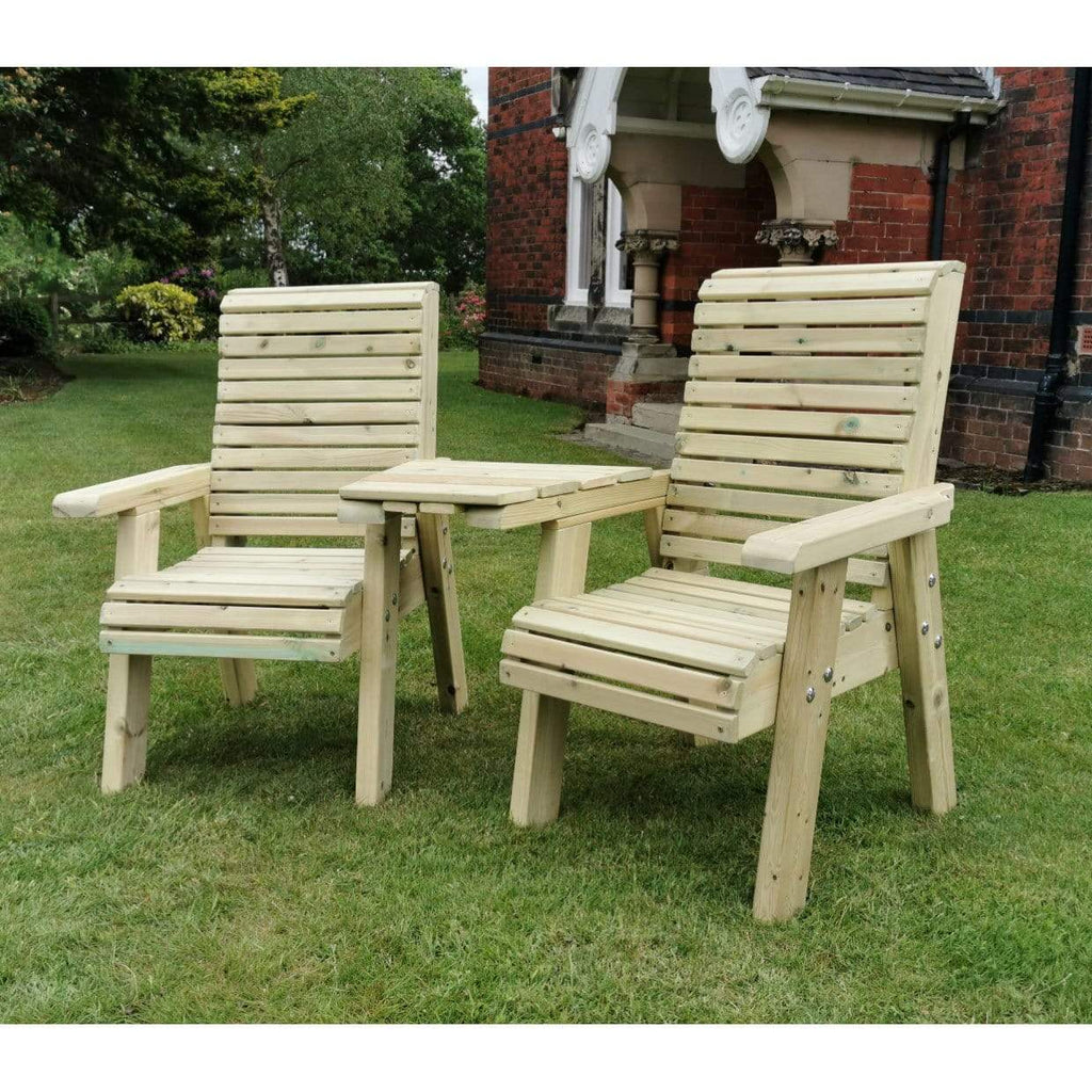 Churnet Valley Garden Furniture Set Churnet Valley Ergo Love Seat With Angled Tray