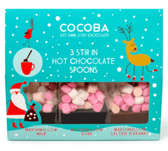 Cotswold Fayre Food Gift Set Cocoba Christmas Marshmallow Hot Chocolate Spoons 3pc