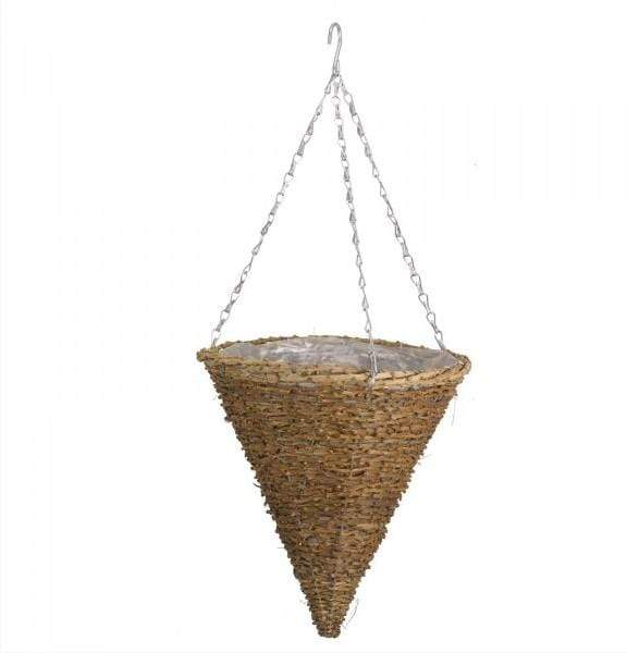 Smart Garden Hanging Baskets Country Rattan Hanging Cone