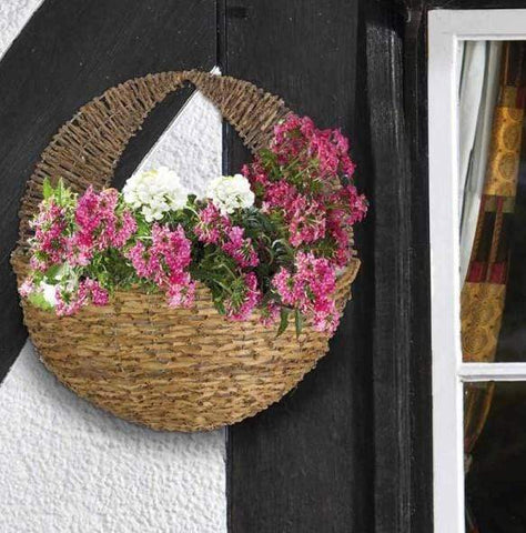 Smart Garden Hanging Baskets Country Rattan Wall Basket
