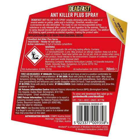 Deadfast Ant Control Deadfast Ant Killer Plus Spray 750ml